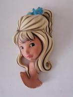 vintage wandhoofd van meisje (Cortendorf) ? 29x16 cm zie fot, Antiek en Kunst, Ophalen