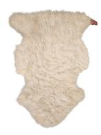 Vintage wool Schapenvacht furry fluffy natural 77x104cm, Huis en Inrichting, 100 tot 150 cm, Zo goed als nieuw, Crème, 50 tot 100 cm