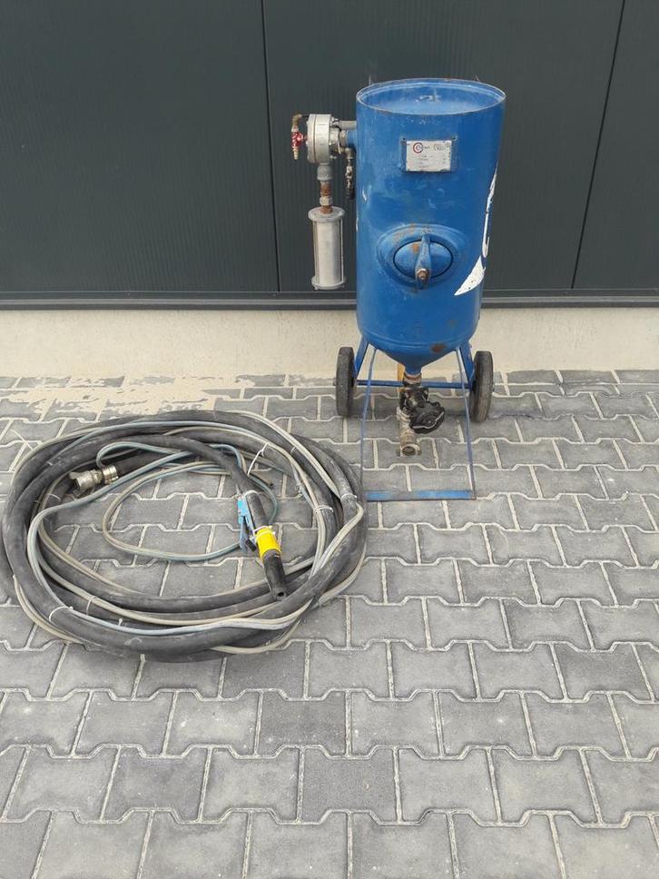 Straalketel 50 liter zandstralen luchtgommen zandstraal, Doe-het-zelf en Verbouw, Compressors, Gebruikt, 6 tot 10 bar, 25 tot 100 liter