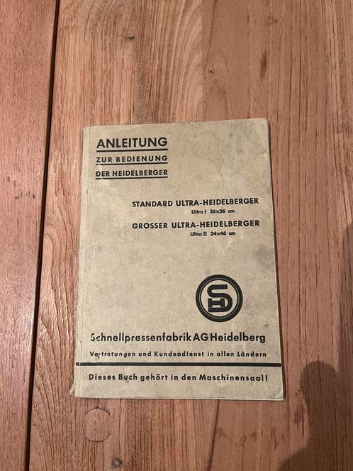 Heidelberg bedieningshandleiding., Motoren, Handleidingen en Instructieboekjes, Overige merken, Ophalen of Verzenden