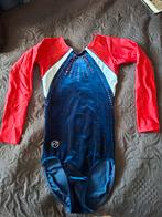 Turnpakje rood wit blauw lange mouwen maat 152 dia dongen, Kindermaat 146 t/m 176, Ophalen of Verzenden, Zo goed als nieuw, Turnpak(je)