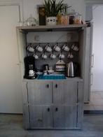 Steigerhouten Koffie/Thee Kast - Handig!, Huis en Inrichting, Ophalen