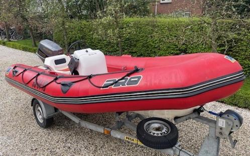 Fijne  Zodiac PRO 470 met 55 pk Suzuki 2 tact, en trailer, Watersport en Boten, Rubberboten, Gebruikt, Zodiac, Minder dan 70 pk