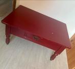 Rood kinderbureautje / tafeltje met lade, Huis en Inrichting, Tafels | Salontafels, Gebruikt, Minder dan 50 cm, Rechthoekig, Overige houtsoorten