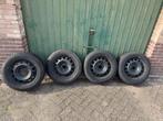 Winterbanden op stalen velgen, 205 55 16, 6&7mm profiel, Ophalen, Gebruikt, 16 inch, Banden en Velgen