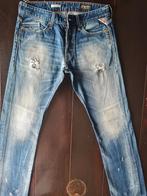 ZGAN CLASSIC REPLAY WAITOM STRAIGHT DESTROY JEANS SIZE 31/32, Ophalen of Verzenden, Zo goed als nieuw, Blauw, W32 (confectie 46) of kleiner