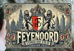 Vintage metalen bord Feyenoord sterker door strijd (30x20cm), Ophalen of Verzenden, Nieuw, Feyenoord