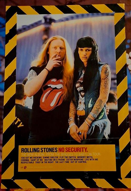 Rolling Stones No Security Promo Poster - Bridges to Babylon, Cd's en Dvd's, Cd's | Rock, Gebruikt, Rock-'n-Roll, Ophalen of Verzenden