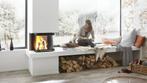 Hout gestookte inbouwliftdeur. BRUNNER BSK 10 PANORAMA HAARD, Huis en Inrichting, Ophalen, Gebruikt, Houtkachel, Inbouw