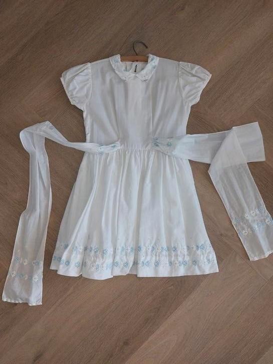 Communie/Feestjurkje uit 1963! 6-8 jaar (zie beschrijving), Kinderen en Baby's, Kinderkleding | Maat 116, Zo goed als nieuw, Meisje