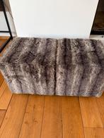 Poefjes (2) van zachte stof, Huis en Inrichting, Banken | Voetenbanken en Poefen, Ophalen, Hout, Minder dan 50 cm, Gebruikt