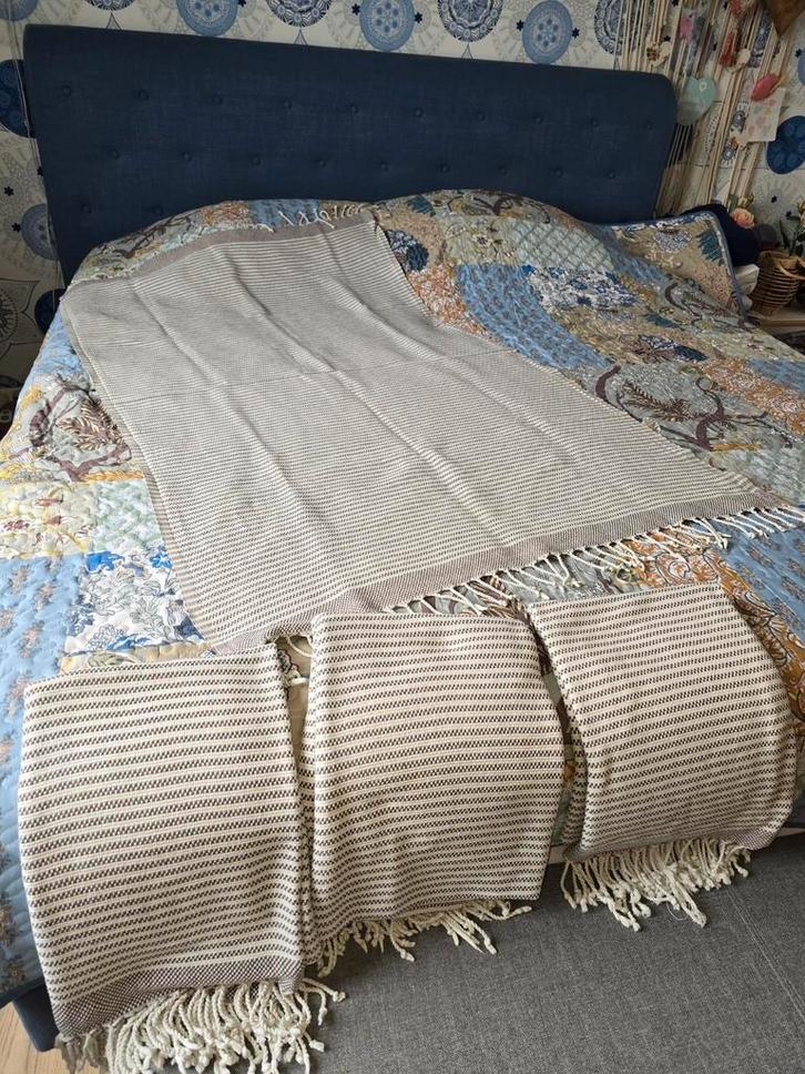 Mooie Hamamdoeken., Huis en Inrichting, Badkamer | Badtextiel en Accessoires, Zo goed als nieuw, Grijs, Ophalen of Verzenden