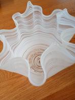Murano handkerchief vaas met witte strepen, Antiek en Kunst, Antiek | Glas en Kristal, Ophalen