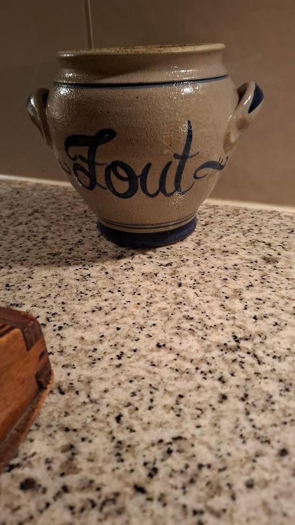 Hele oude Keulse pot zoutpot brocant, Ophalen of Verzenden