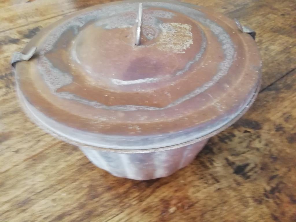 Brocante poffertpan met deksel- jaren 60, Antiek en Kunst, Ophalen of Verzenden