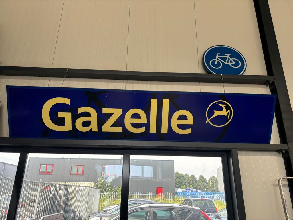 Mega grote Gazelle lichtbak 60x300 cm, Verzamelen, Merken en Reclamevoorwerpen, Ophalen, Lichtbak of (neon) lamp