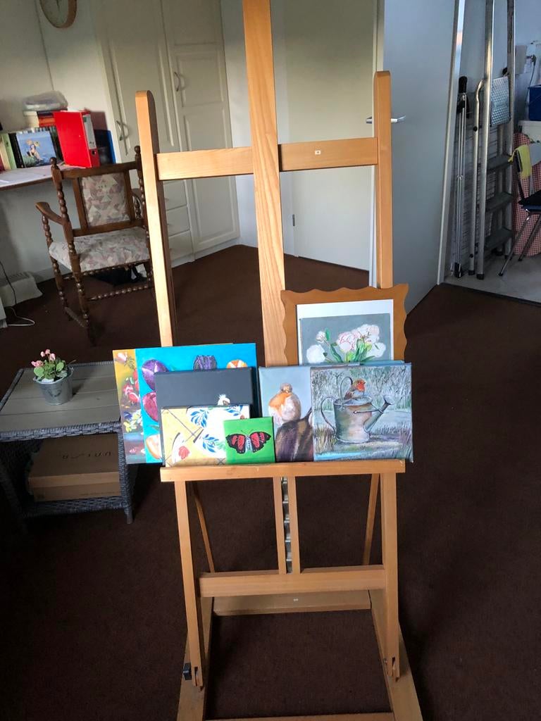 Houten schildersezel - Perfect voor kunstenaars, Ophalen, Gebruikt, Ezel