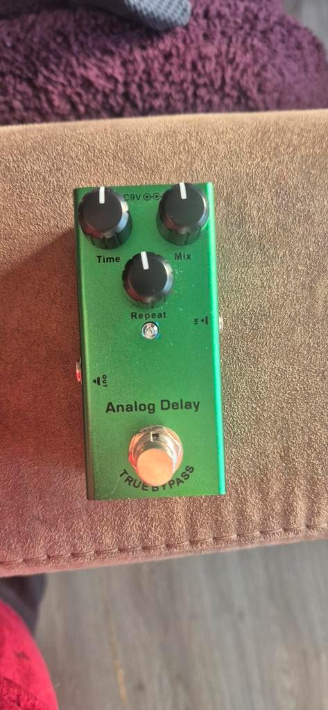 Groene Analog Delay Gitaar Pedaal - True Bypass, Muziek en Instrumenten, Effecten, Zo goed als nieuw, Delay of Echo, Ophalen of Verzenden