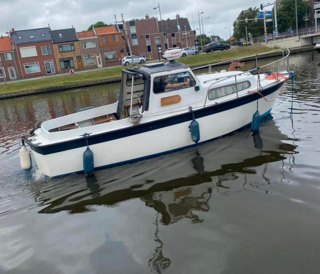 Albin Polyester Visboot 25 Fischerman Open Kuip, Watersport en Boten, Motorboten en Motorjachten, Ophalen, Zo goed als nieuw
