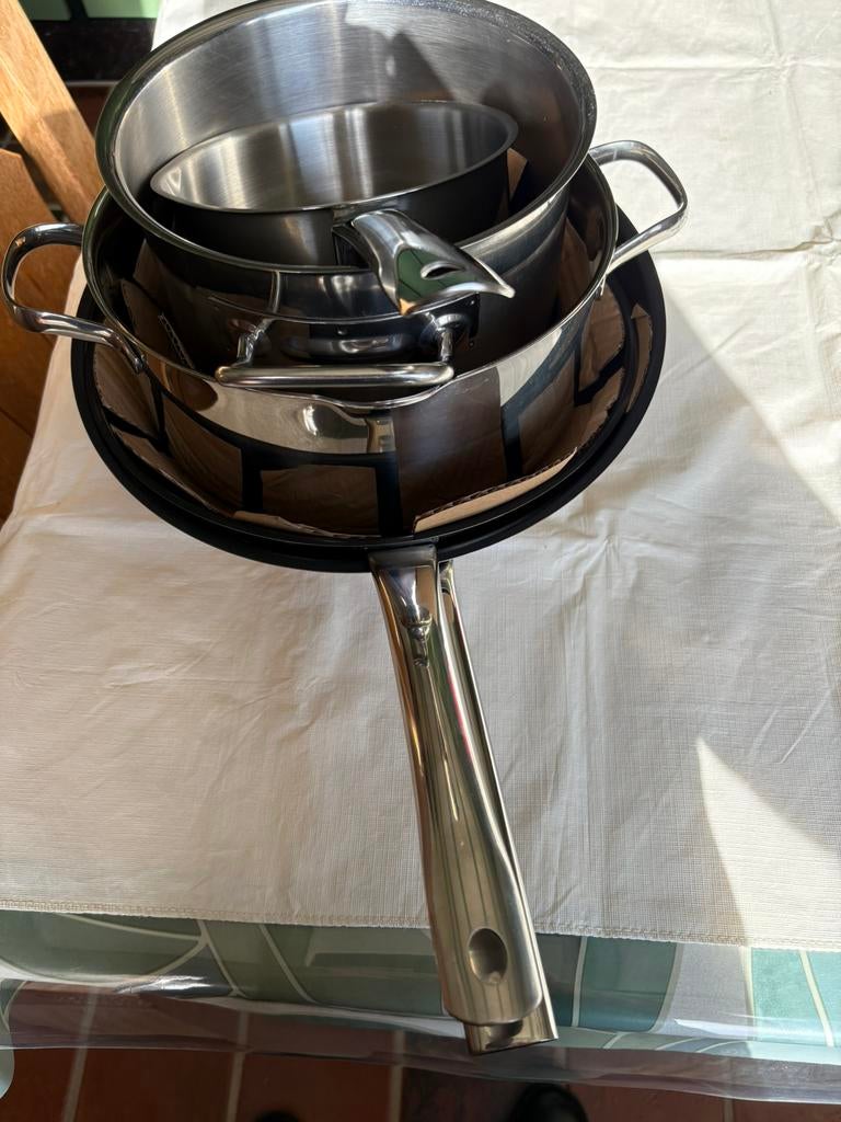 Pannen, Ophalen, Gebruikt, Inductieplaat, Pannenset