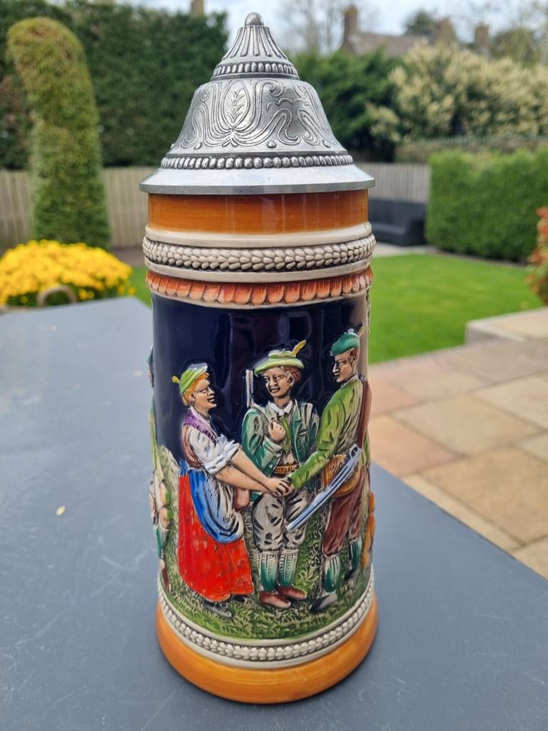 GerZ originele bierpul met tinnen deksel, nieuw, Ophalen