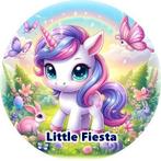 L1615 ouwel eenhoorn pasen 20x4,7cm eetbare cupcake rondjes, Ophalen of Verzenden, Nieuw, Cupcakes, Versiering