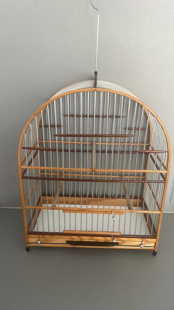 Rowti , picolet brazilaanse model zangkooi, Ophalen of Verzenden, Zo goed als nieuw, Metaal, Vogelkooi