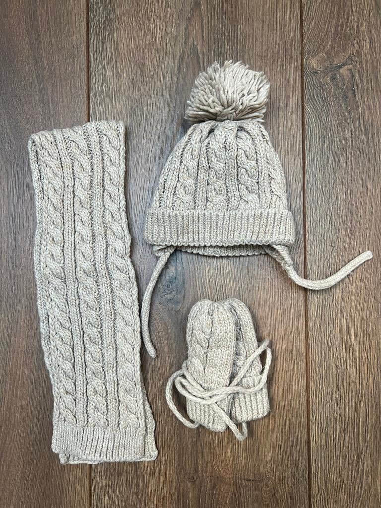 Prenatal muts, sjaal en wanten set - maat 62/68, Kinderen en Baby's, Babykleding | Mutsen, Sjaals en Wanten, Maat 62, Ophalen of Verzenden