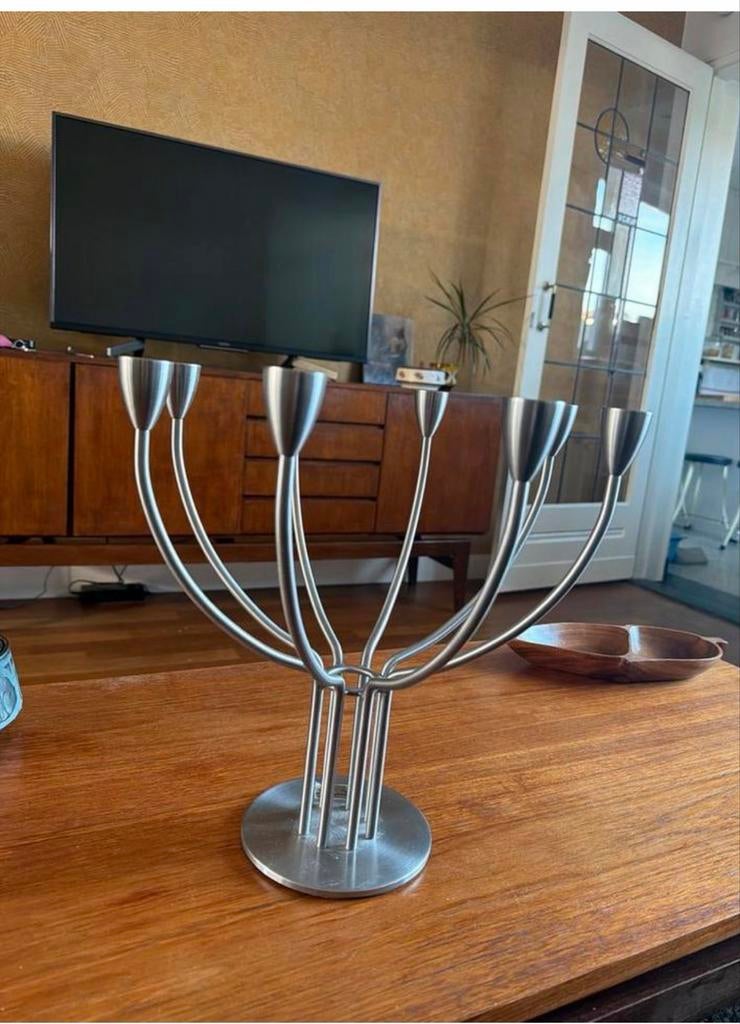 Vintage IKEA Stockholm Kandelaar - Knut en Hagberg Design, Gebruikt, 25 tot 50 cm, Ophalen of Verzenden, Metaal