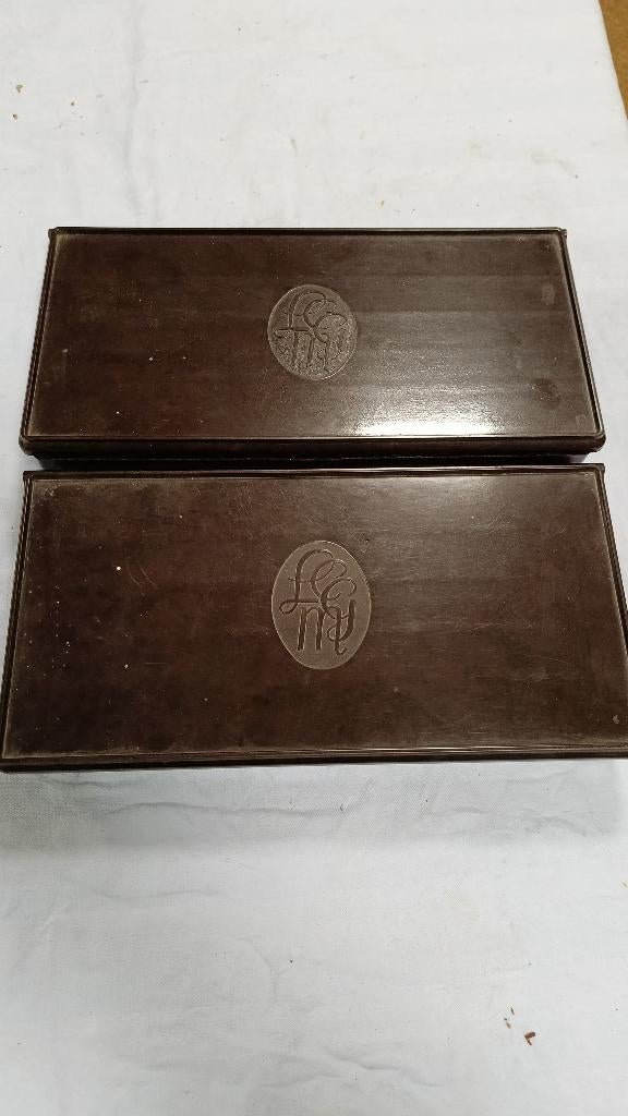 Vintage letterdozen met klankkaartjes (2 stuks), Ophalen of Verzenden, Gebruikt, Taal en Lezen