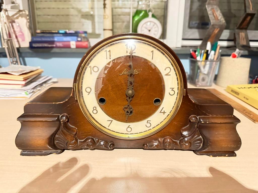 Lancaster mechanische schoorsteenklok – ca. 1930–1940, Ophalen of Verzenden