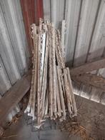 +/- 40 stroompaaltjes met 10 houten palen, Geit