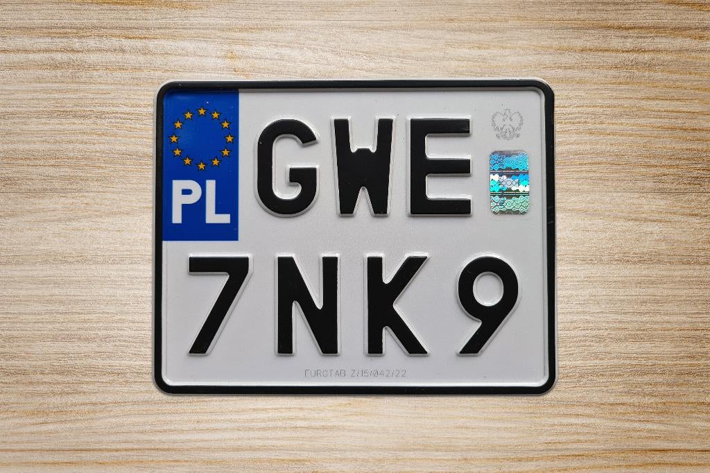 Kentekenplaat nummerbord motor uit Polen, Ophalen of Verzenden, Gebruikt, Motoren