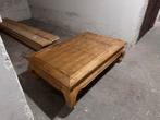 Houten salontafel - Robuust en stijlvol, Huis en Inrichting, Tafels | Salontafels, Ophalen, Gebruikt, 100 tot 150 cm, 50 tot 100 cm