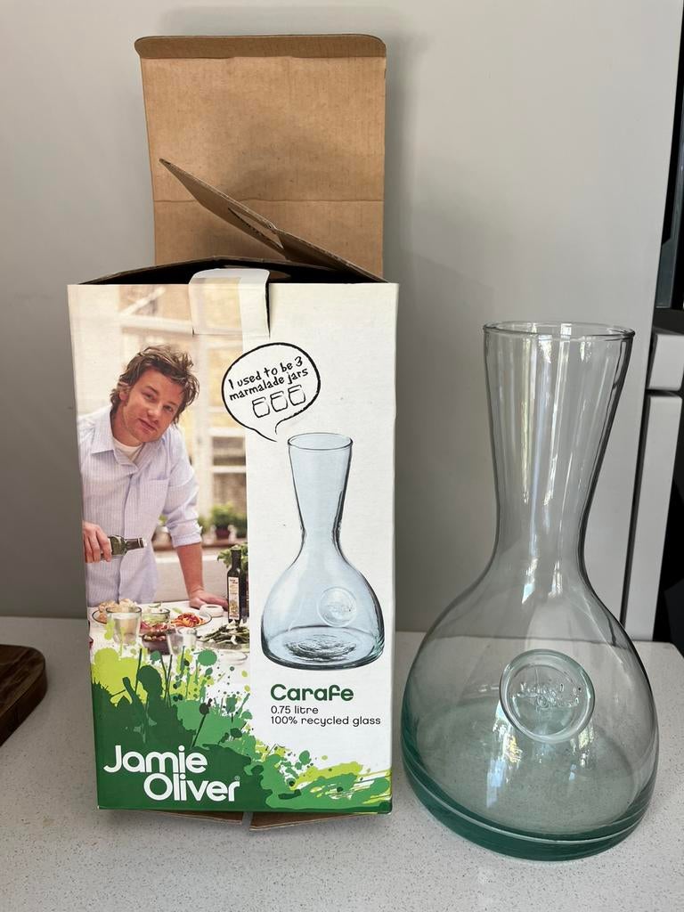 Jamie Oliver carafe 750ml, Ophalen of Verzenden, Nieuw, Glas, Glas of Glazen