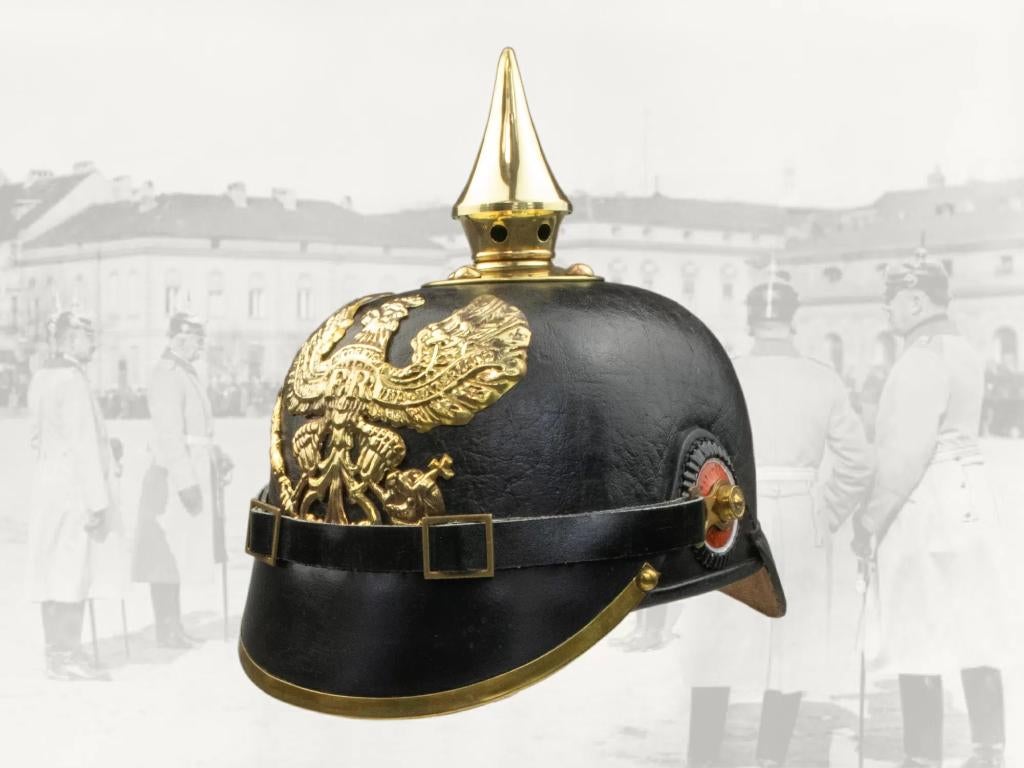 Helm,Pruisen,WWI,Pickelhaube, Verzenden, Landmacht, Duitsland, Helm of Baret