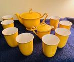 Theeset  de Driehoek Huizen geeloker kleur, Ophalen of Verzenden