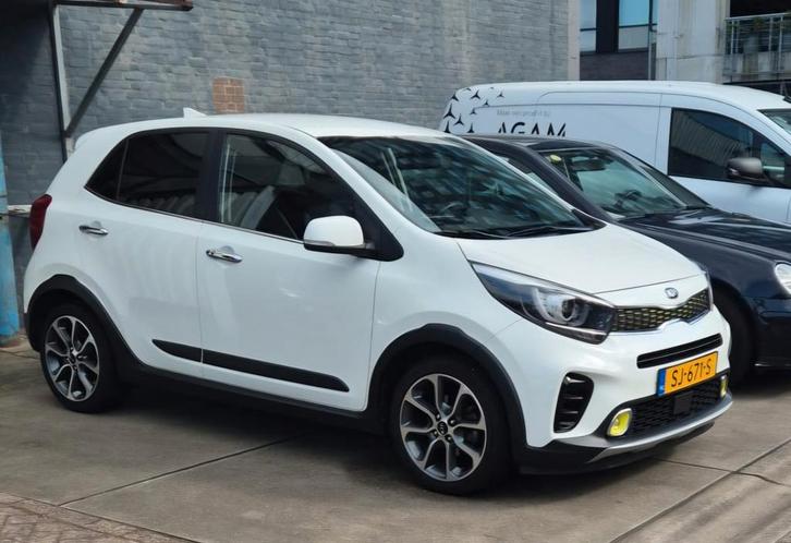 Kia Picanto 1.2 Cvvt x-line 84pk 5-zits 2018 Wit, Auto's, Kia, Bedrijf, Picanto, ABS, Achteruitrijcamera, Airbags, Android Auto