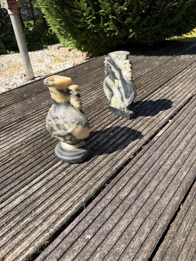 Decoratieve Marmeren Vazen - Set van 2, Ophalen of Verzenden