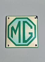 Nieuw MG emaille reclame bordje 10 x 10 cm., Reclamebord, ., Nieuw, Ophalen of Verzenden