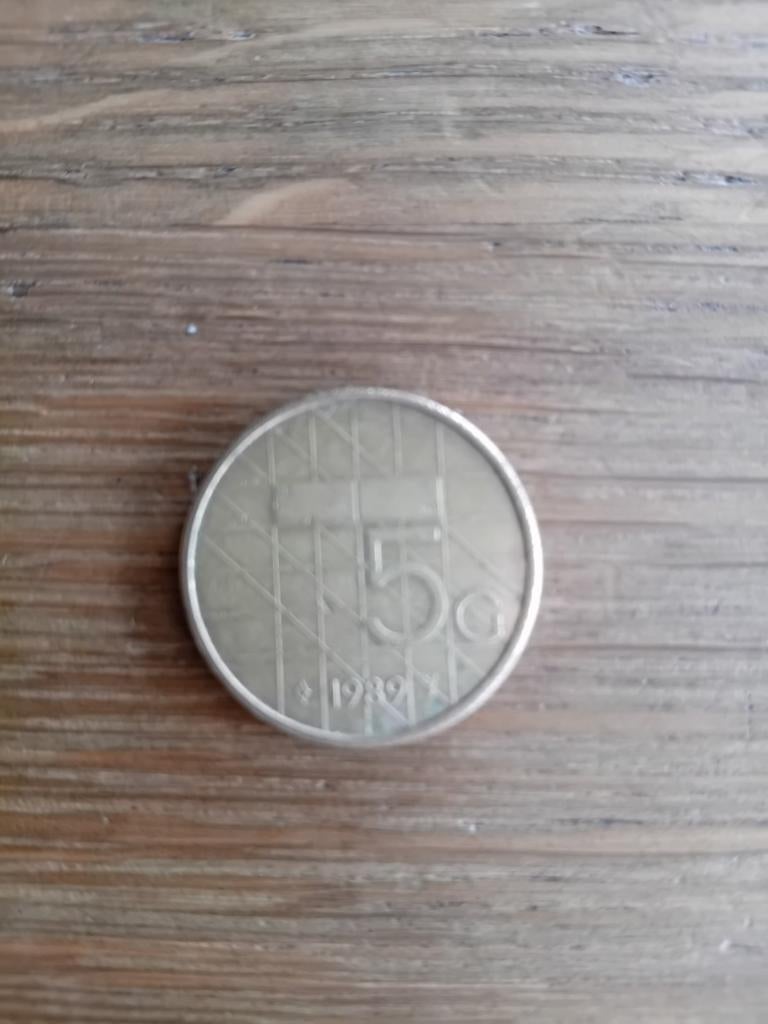 5 Gulden Munt Beatrix 1989, Ophalen of Verzenden, Koningin Beatrix, 5 gulden, Losse munt