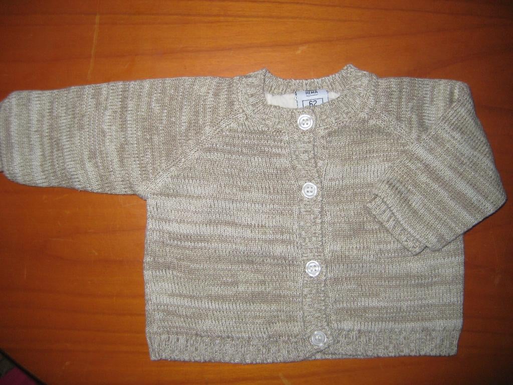 Beige vestje, 62, HEMA, Kinderen en Baby's, Babykleding | Maat 62, Ophalen of Verzenden, Zo goed als nieuw, Jongetje, Truitje of Vestje