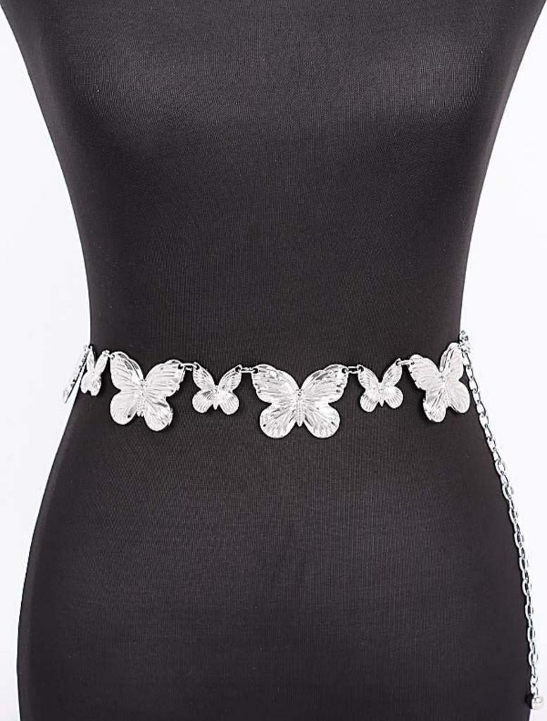 Boho Chic Vlinder Gevlochten Tailleketting Riem, Ophalen of Verzenden, Zo goed als nieuw, Zwart, 100 cm of meer