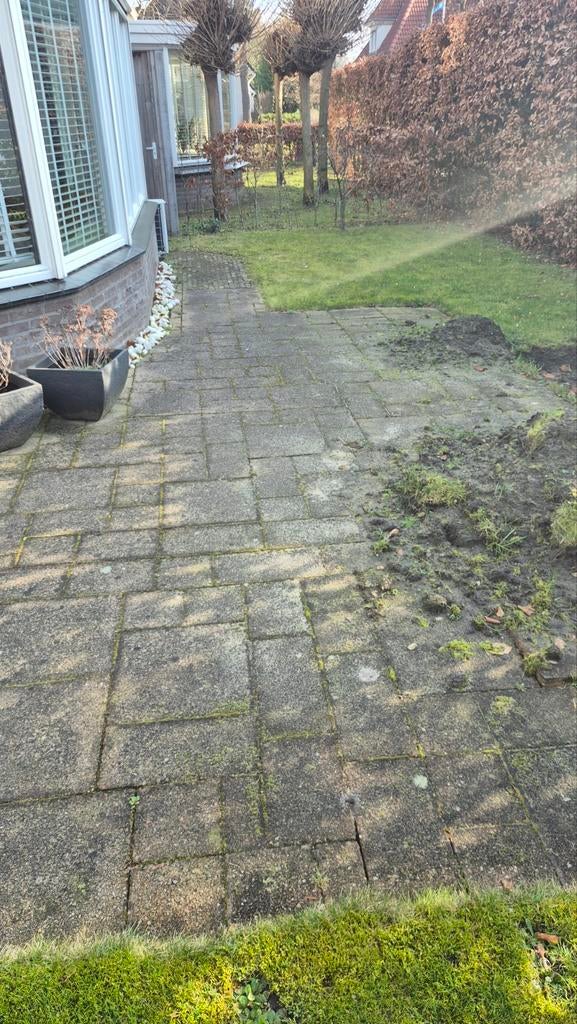 Gratis betonnen bestrating 70m2, Tuin en Terras, Tegels en Klinkers, Ophalen, Gebruikt, Beton, Klinkers