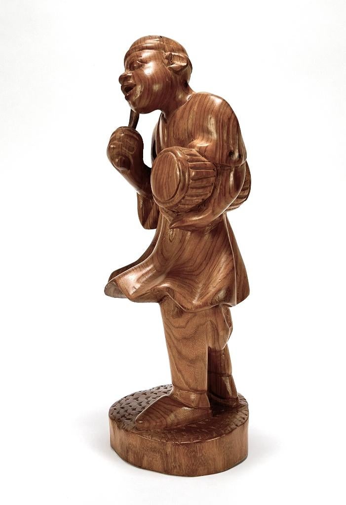 646. Beeld muzikant, Makonde - Tanzania, eind 20e eeuw, Ophalen of Verzenden