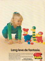 Retro reclame 1986 Lego Duplo meisje speelfantasie, Verzenden, Overige typen