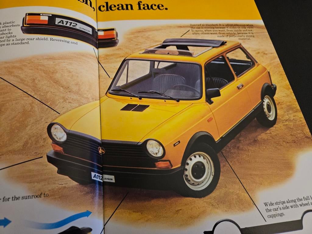 Brochure Autobianchi A112 Junior, Ophalen of Verzenden, Zo goed als nieuw, Overige merken