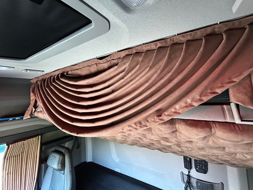 Wolkgordijn bruin 126, Ophalen of Verzenden, Zo goed als nieuw, Bruin, Minder dan 100 cm