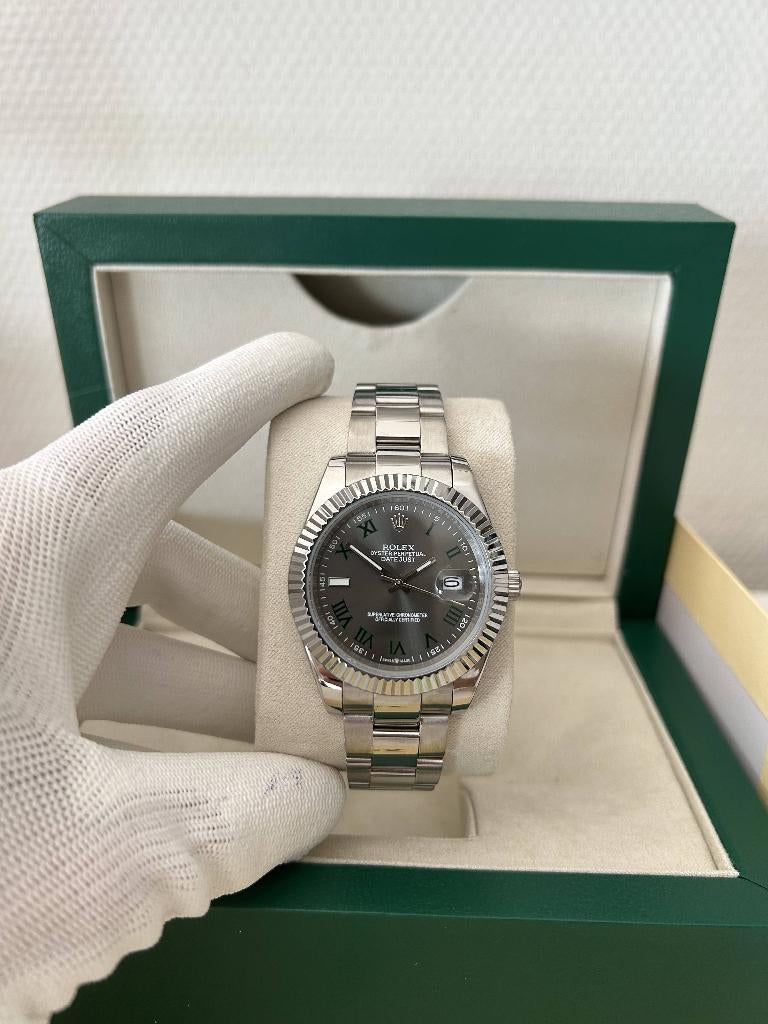 Rolex Datejust Wimbledon 41MM Oyster, Staal, Polshorloge, Nieuw, Ophalen of Verzenden