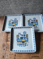 3 x Mosa Maastricht vierkante Jef Schijns Schalen/Borden, Gebruikt, Ophalen of Verzenden, Bord(en), Overige stijlen